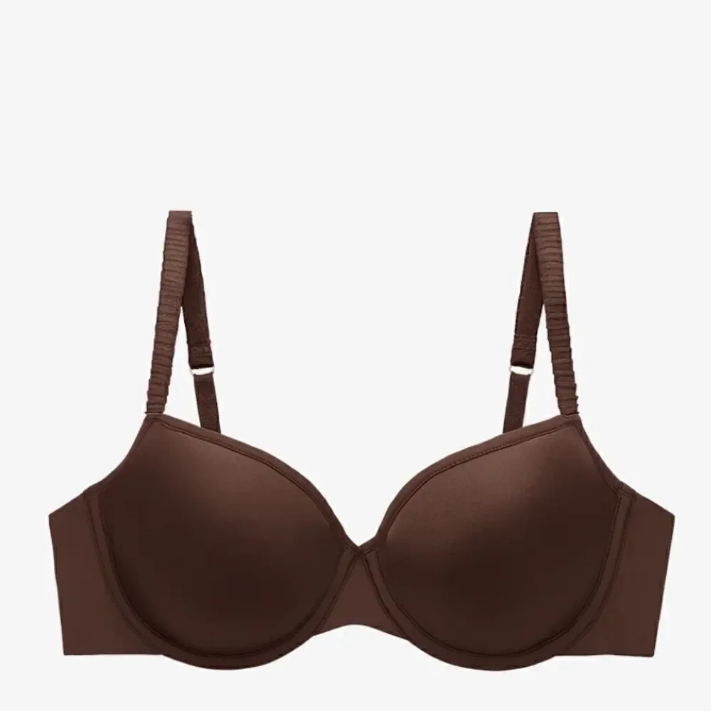 Thirdlove 24/7 Classic T-Shirt Bra Worn Once 38F Espresso Brown Memory Foam